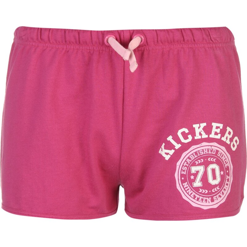Teplákové kraťasy Kickers Logo dám. růžová