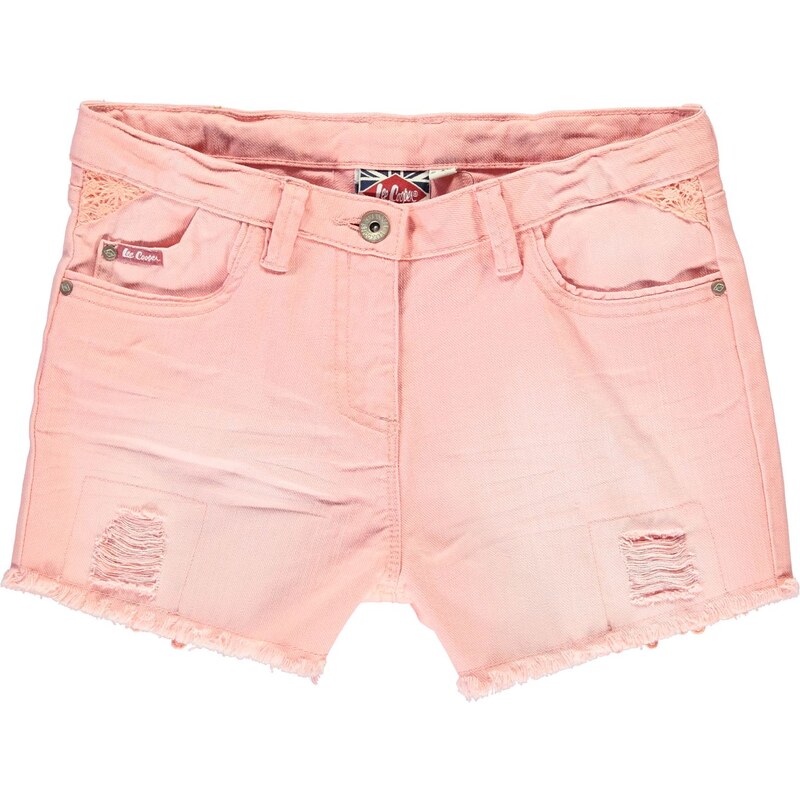 Lee Cooper Coloured Denim Shorts Junior Girls, light pink