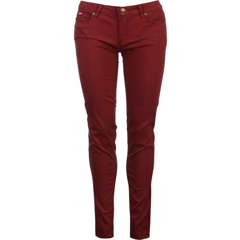 Lee Cooper Coloured Jeans Ladies, maroon