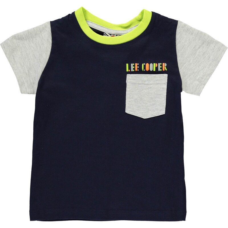 Lee Cooper Contrast T Shirt Infant Boys, navy/grey m