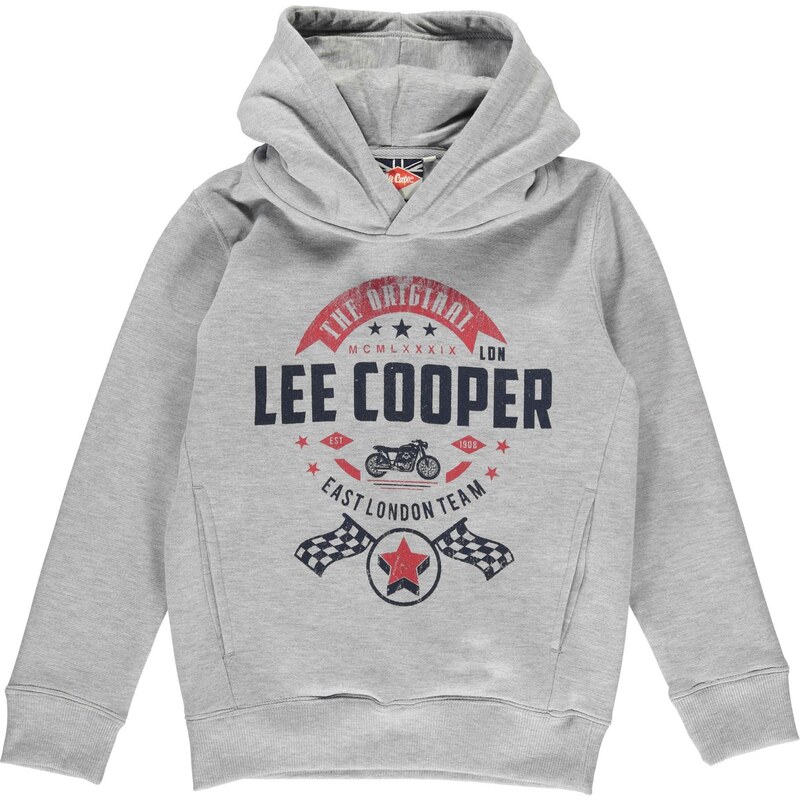 Lee Cooper Cooper Bike Hoody Junior Boys, grey marl