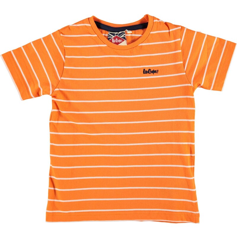 Lee Cooper Cooper Crew T Shirt Infant Boys, orange/white