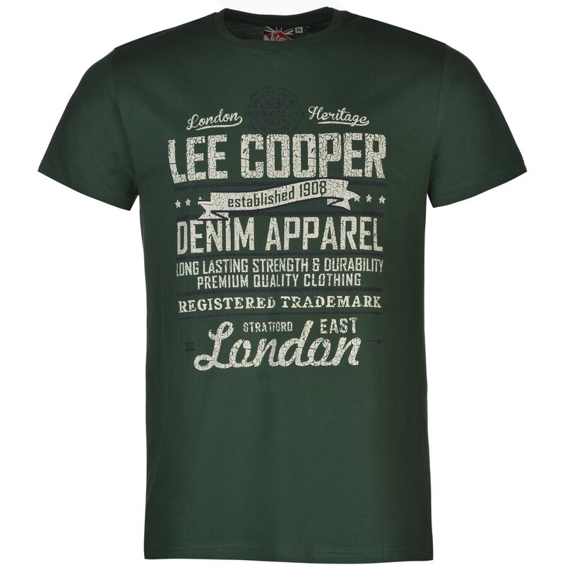 Triko pánské Lee Cooper Mens Vintage Green