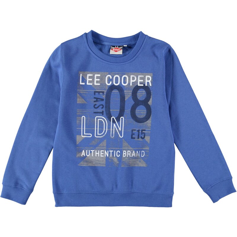 Lee Cooper LN08 Crew Sweatshirt Junior Boys, royal