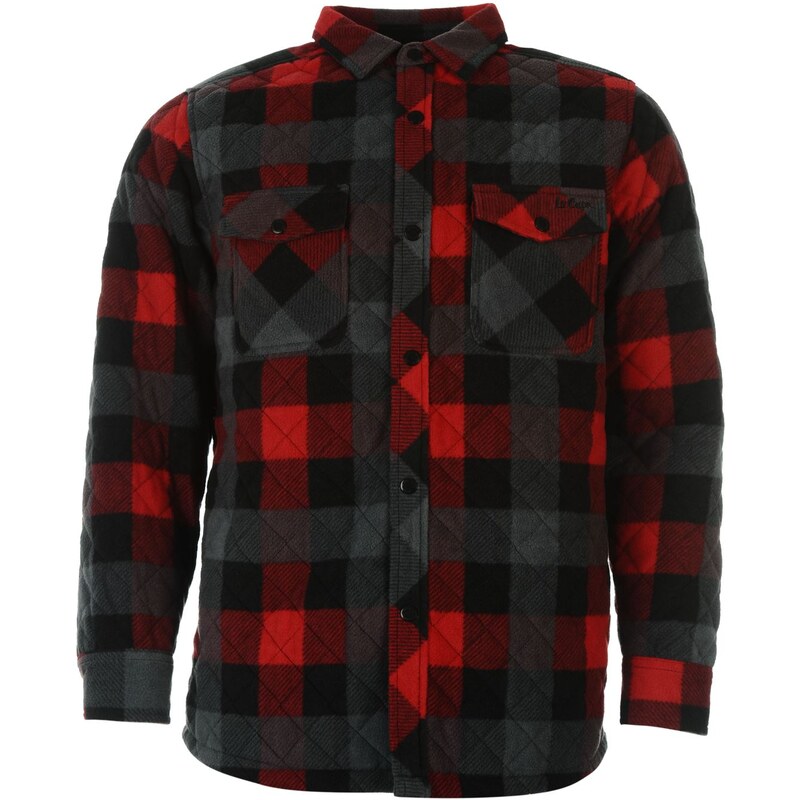 Lee Cooper Padded Shirt Junior Boys, red check