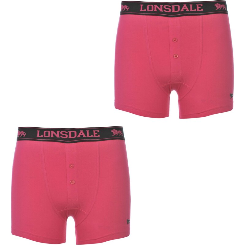 Lonsdale 2 Pack Boxers Junior, fluo pink/black