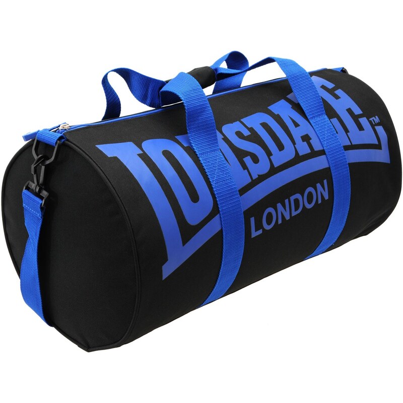 Lonsdale Barrel Bag, black/blue