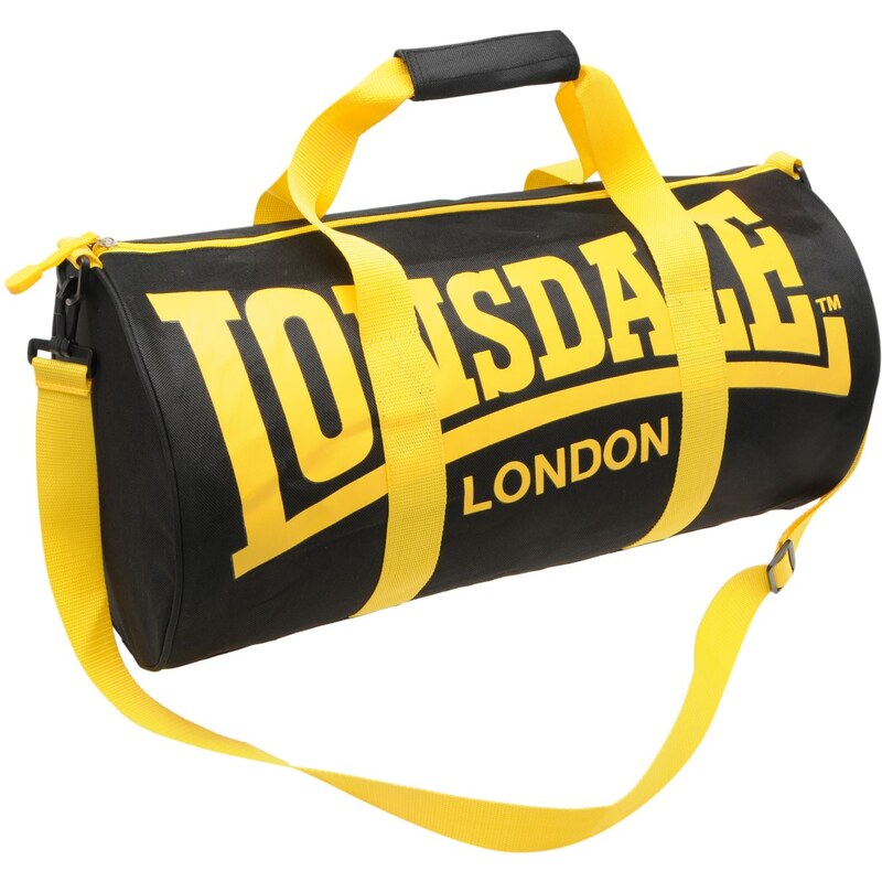 Lonsdale Barrel Bag, black/yellow