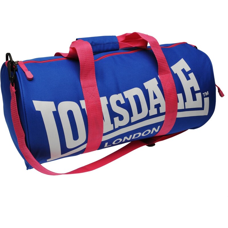 Lonsdale Barrel Bag, blue/pink