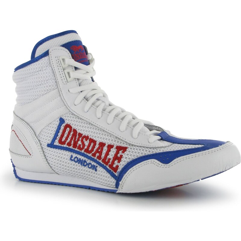 Boxerské boty Lonsdale Contender pán. bílá/modrá