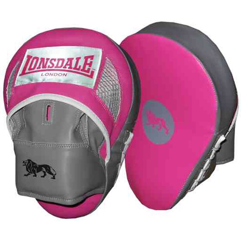 Lonsdale Curved Hook and Jab Pads, pink/grey