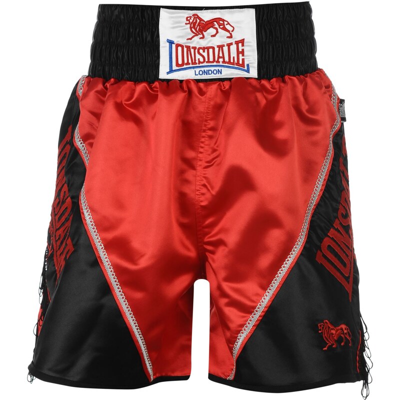 Lonsdale Performance Boxing Shorts Adults, red/black