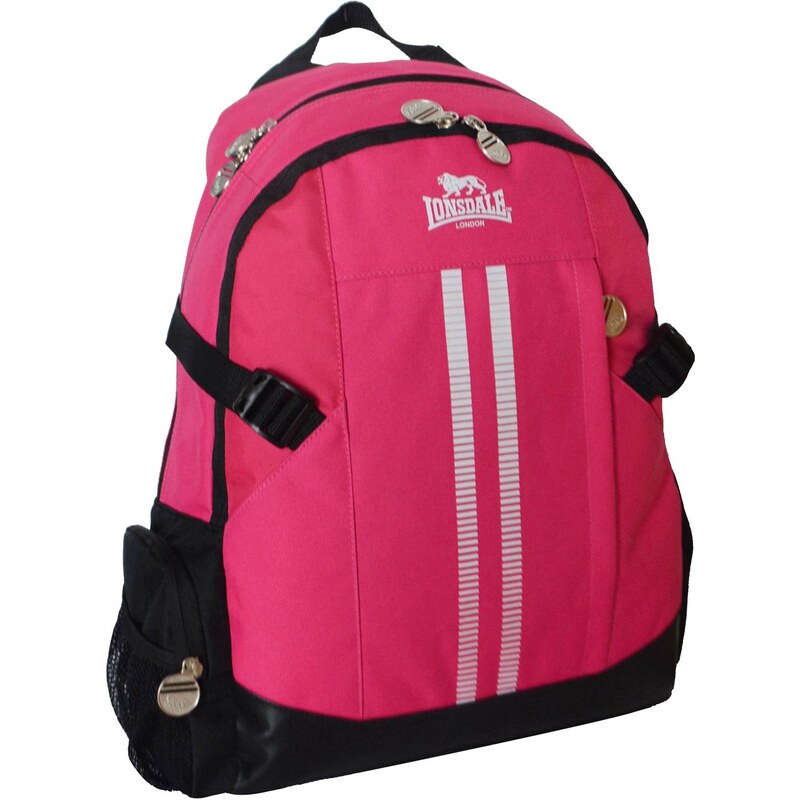 Lonsdale Sport Backpack, pink/white