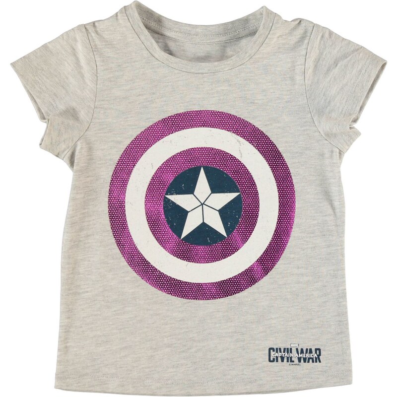 Marvel Civil War T Shirt Infant Girls, captain america