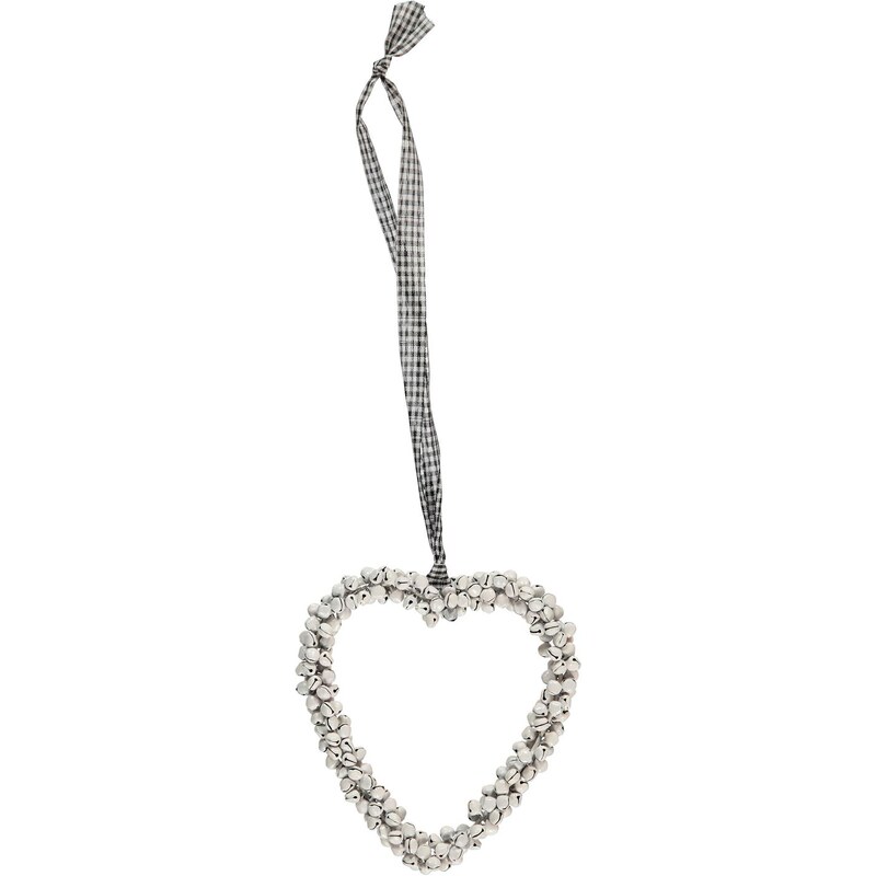 Mega Value Mini Bells Hanging Heart, white