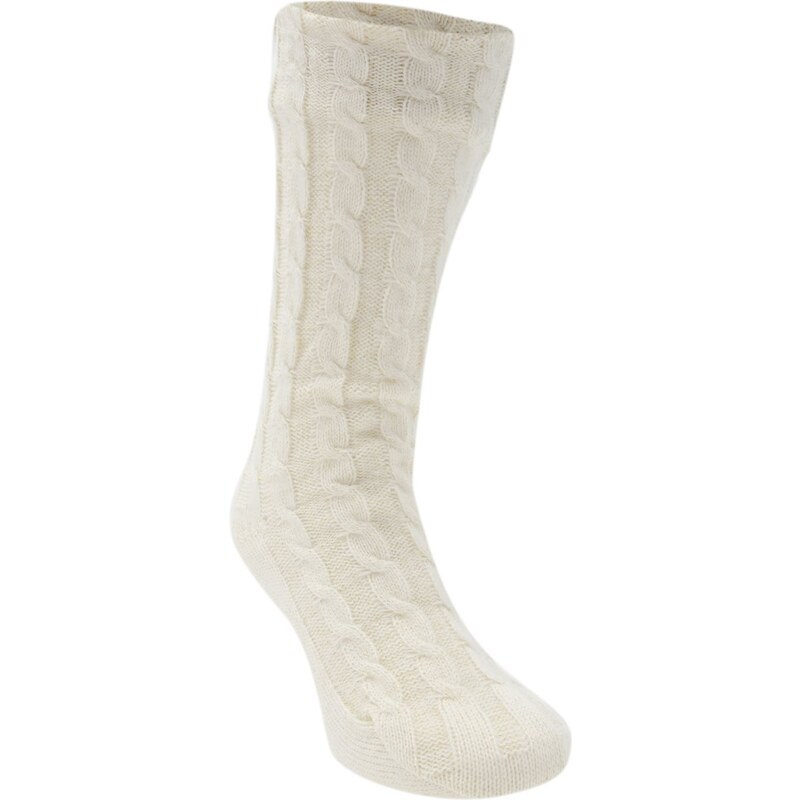 Mega Value One Pair Cosy Slipper Socks Womens, cream