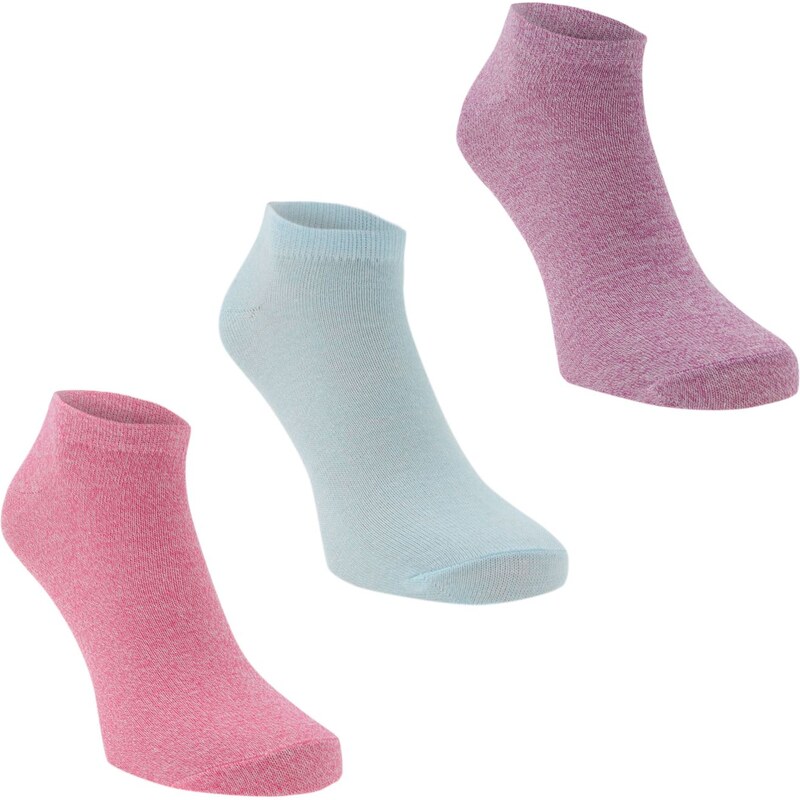 Miss Fiori 3 Pack Trainer Liner Socks Ladies, multi