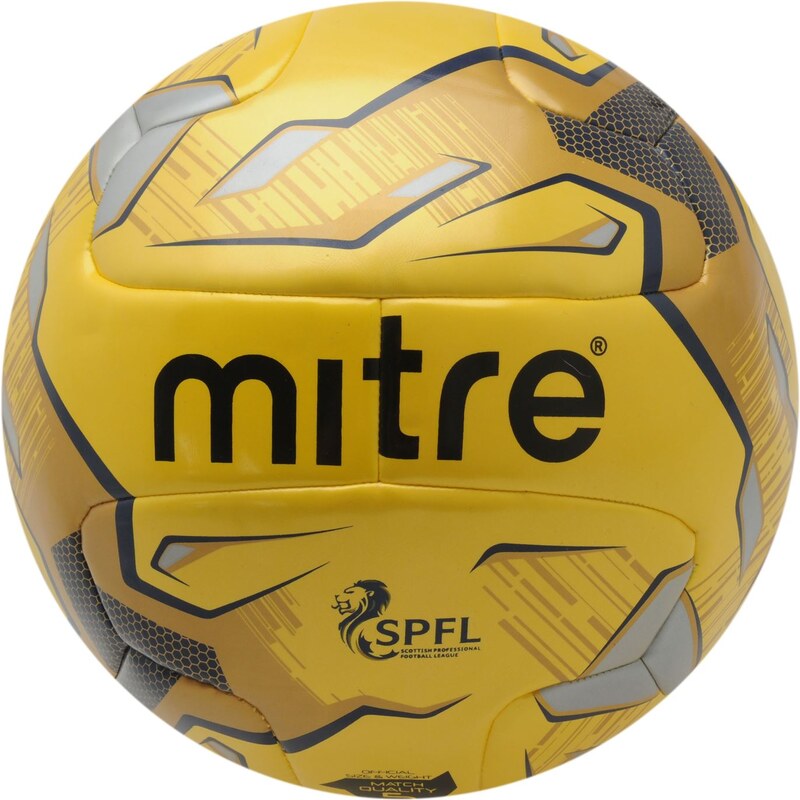 Mitre Delta SPFL Replica Football, fluo yellow