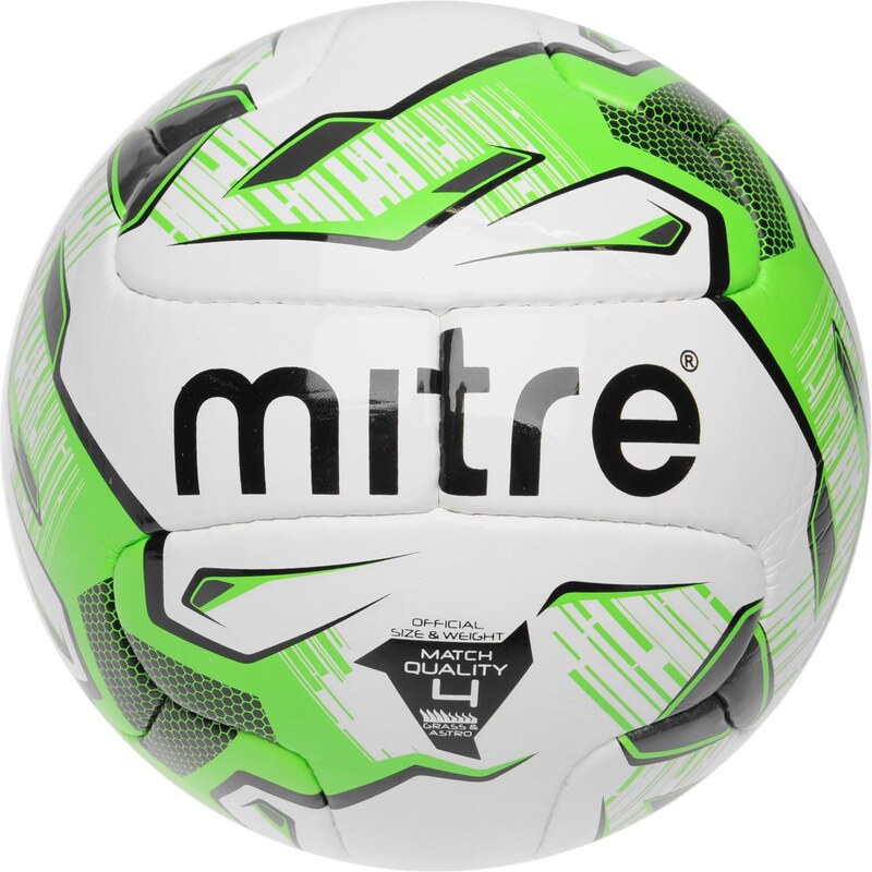 Mitre Monde V12 Football, white/green/blk