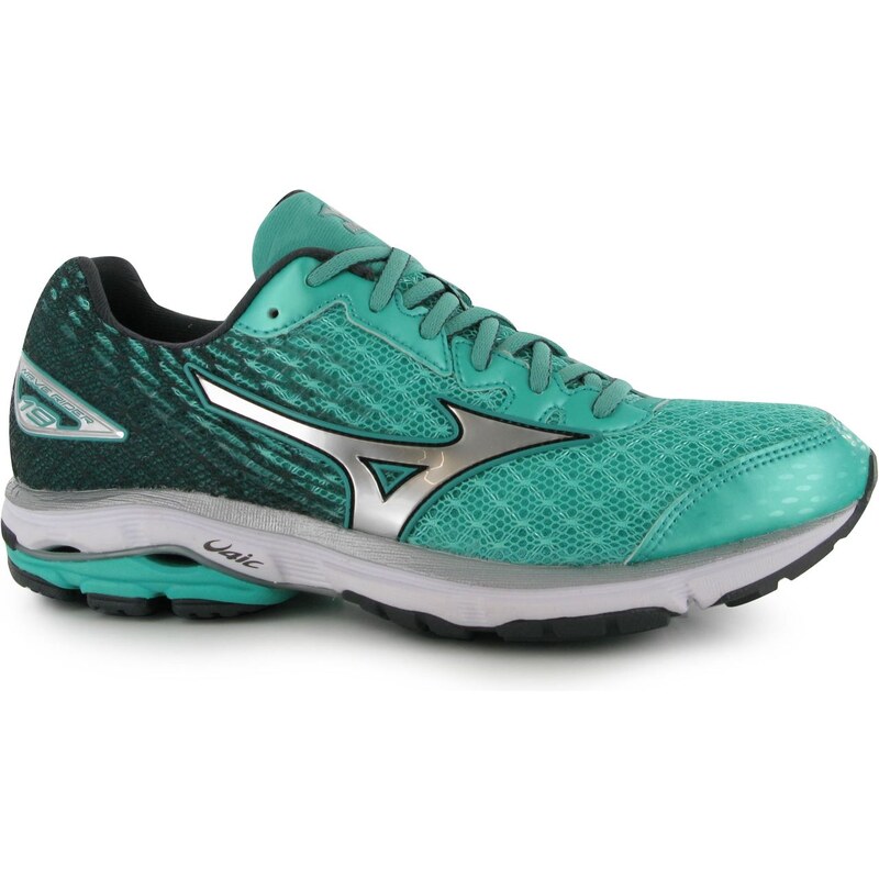 Mizuno Wave Rider 19 Running Shoes Ladies, green/silver