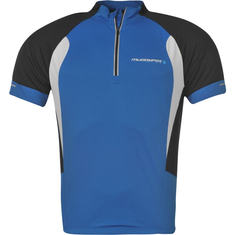 Muddyfox Pure Short Sleeve Cycling Jersey Mens, blue/black/whte