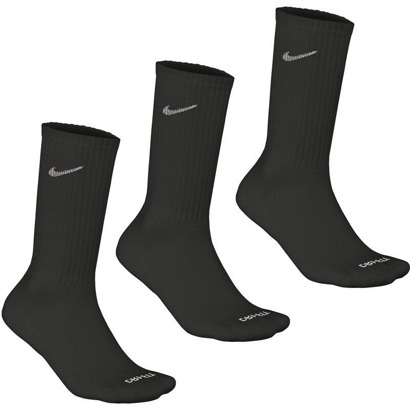 Ponožky Nike Dri FIT Crew 3 Pack pán. černá