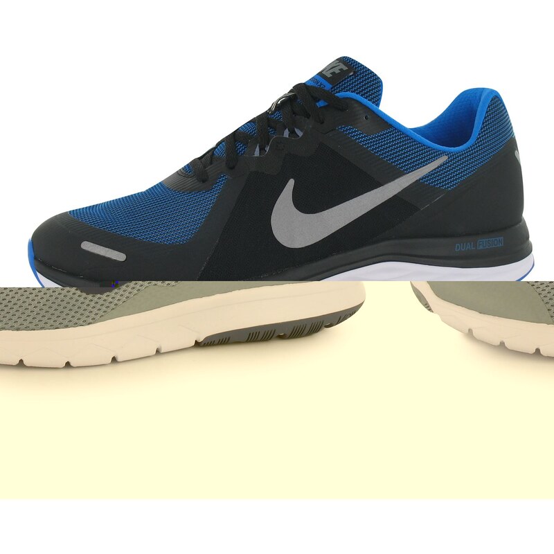 Nike Dual Fusion X Mens Trainers, black/silv/blue