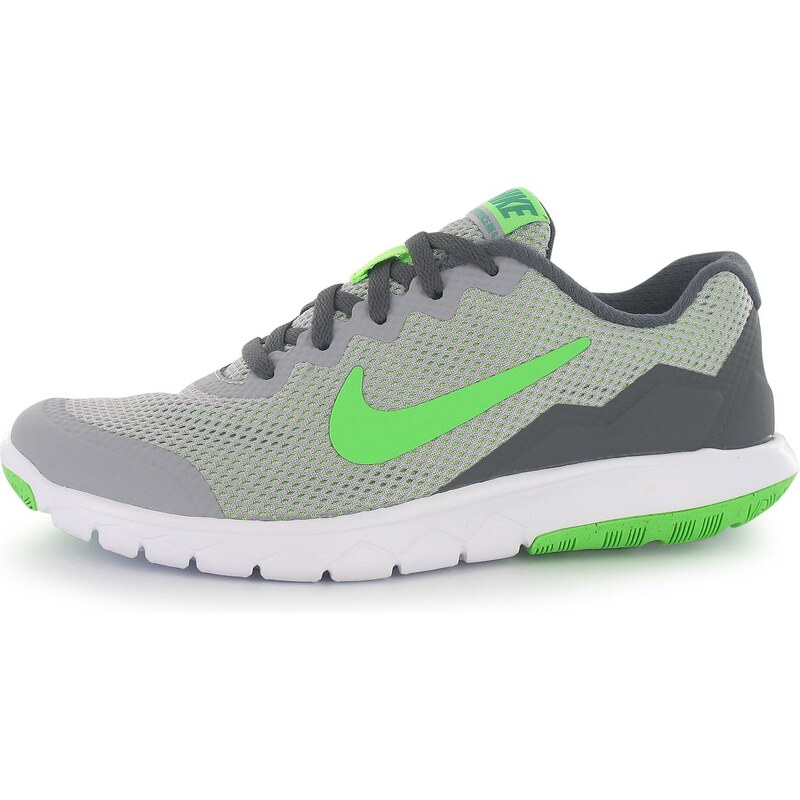 Nike Flex Experience 4 Junior Running Shoes, grey/volt green
