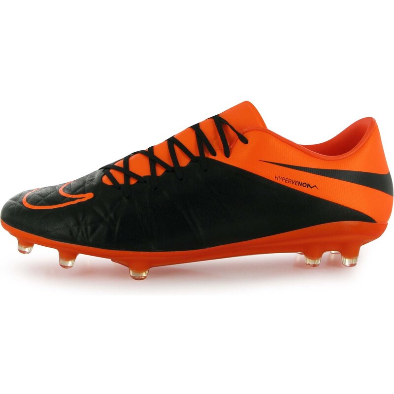 Nike Hypervenom Phinish Mens FG Football Boots, black/orange
