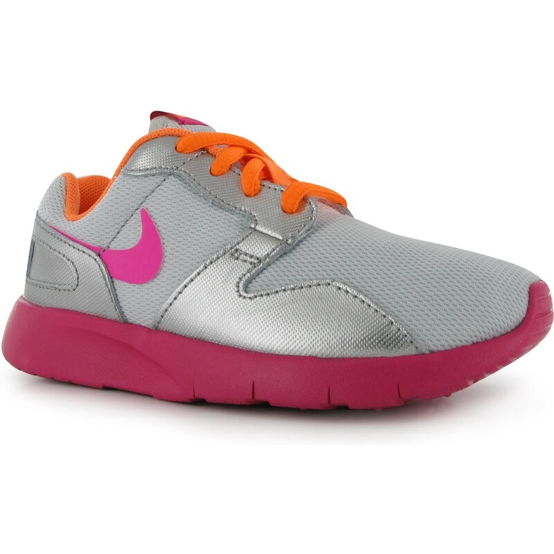 Nike Kaishi Run Childrens Girls Trainers, platinum/pink