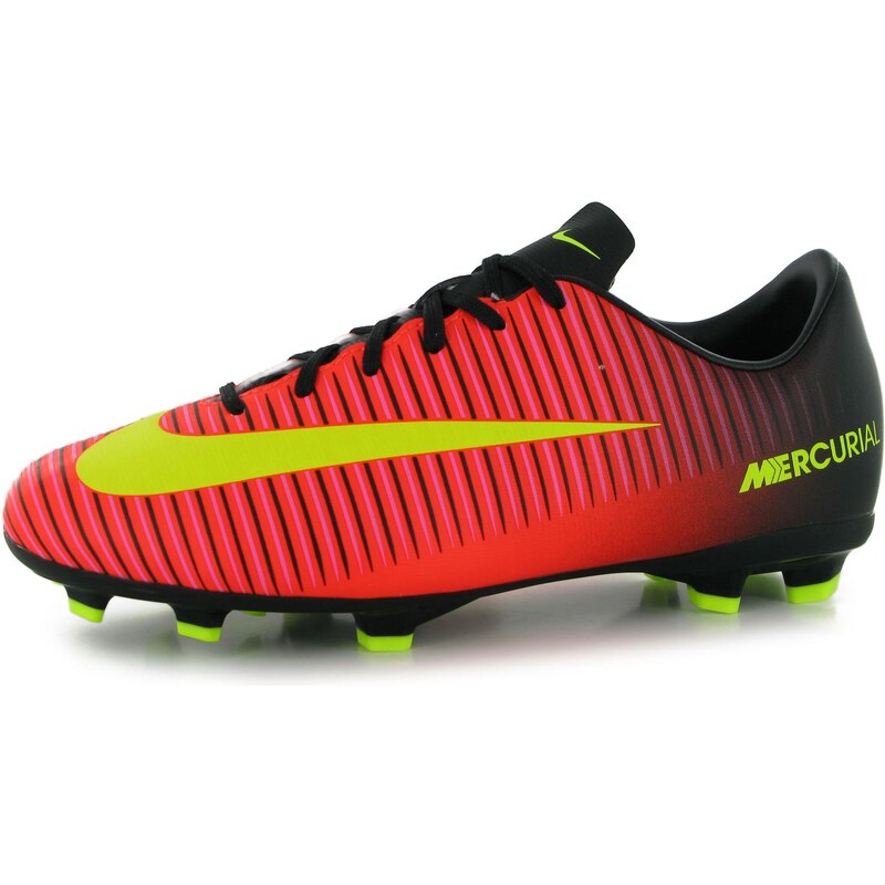 Nike Mercurial Vapor Junior FG Football Boots, crimson/volt