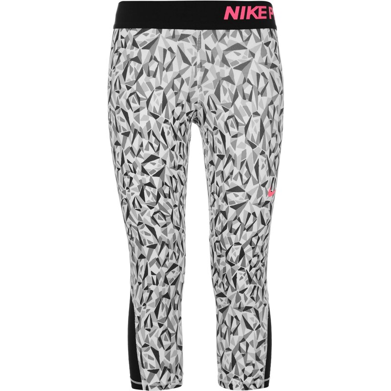 Nike Pro All Over Print Capri Pants Junior Girls, black/grey