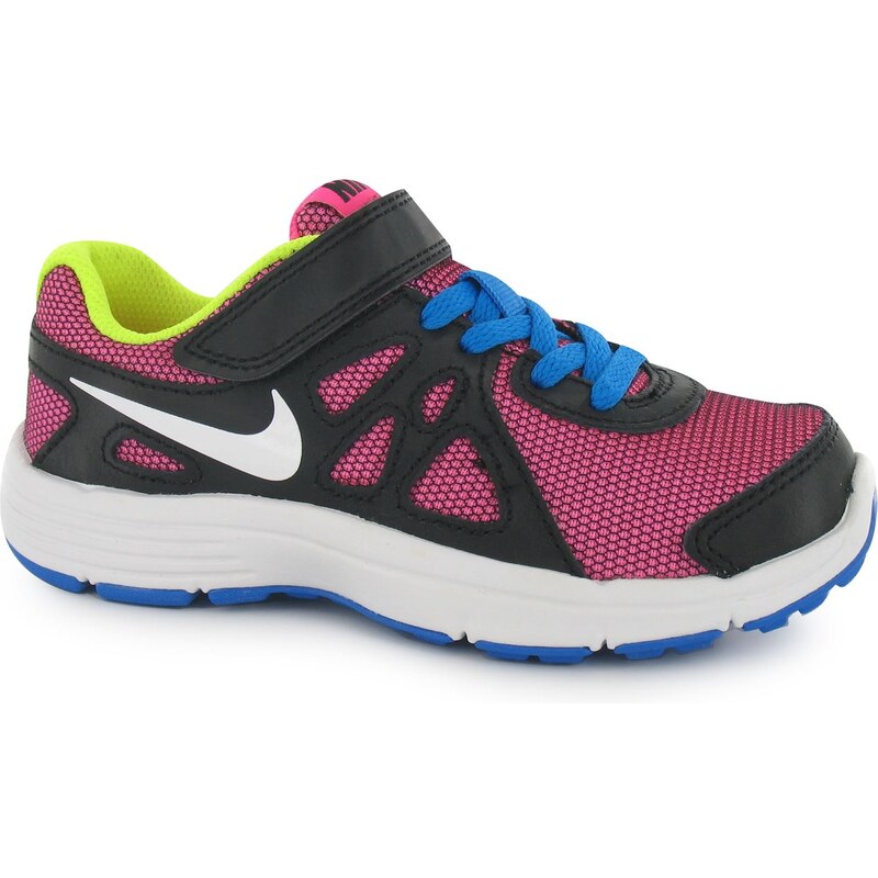Nike Revolution 2 Junior Girls Trainers, pink/white/blue