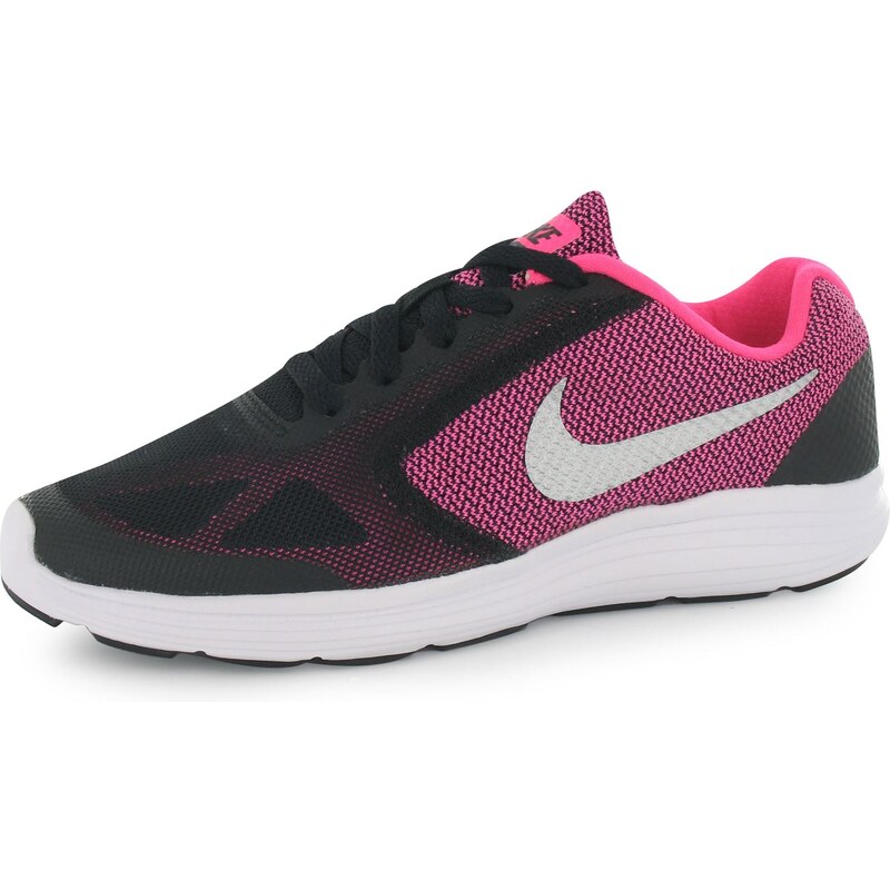 Nike Revolution 3 Girls Trainers, black/silv/pink