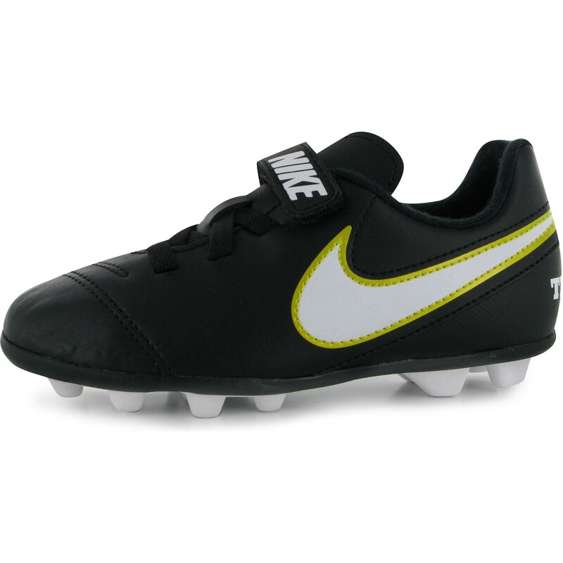 Nike Tiempo Rio Childrens FG Football Boots, black/white