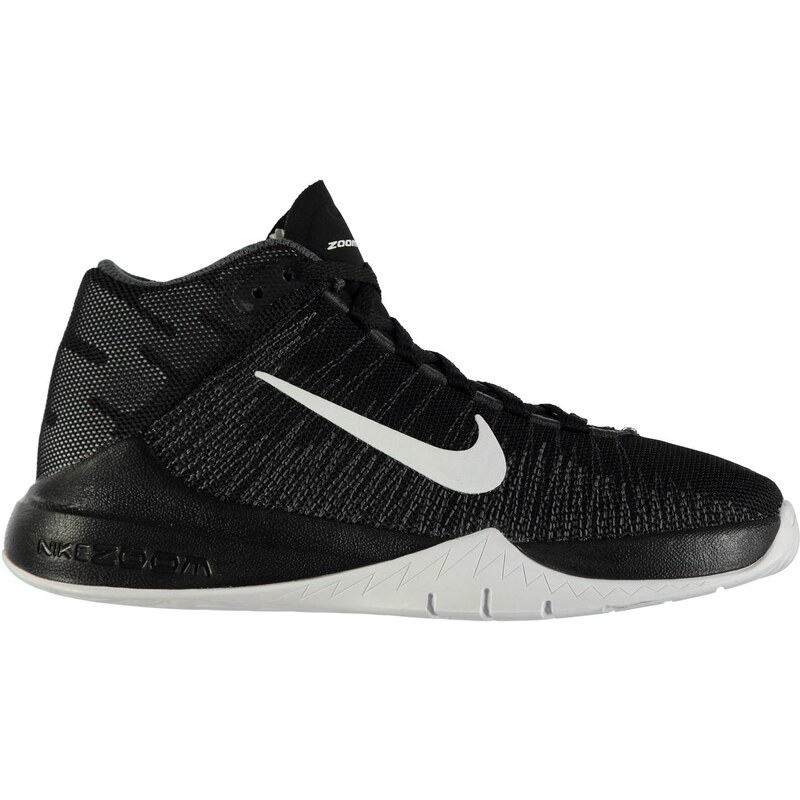 Nike Zoom Ascention Basketball Trainers Junior Boys, black/white