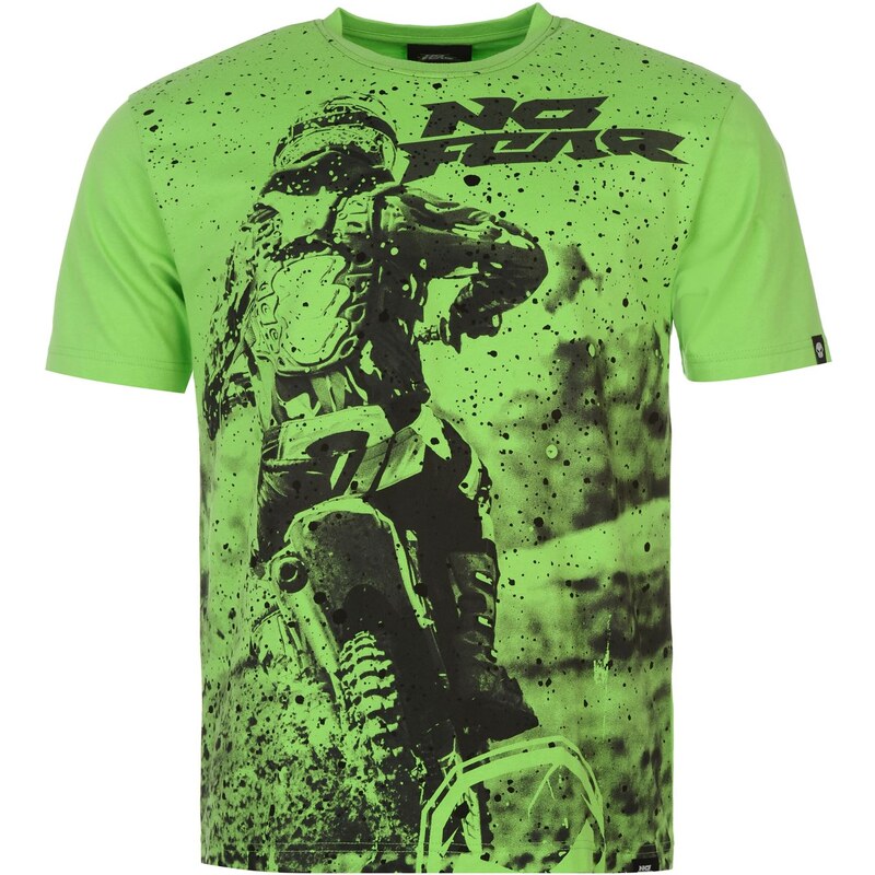 No Fear Moto Graphic TShirt Mens, green rider