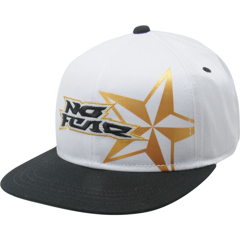 No Fear Star Gleam Junior Cap, white/gold