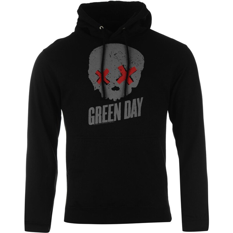 Official Green Day Hoodie Mens, grey skull