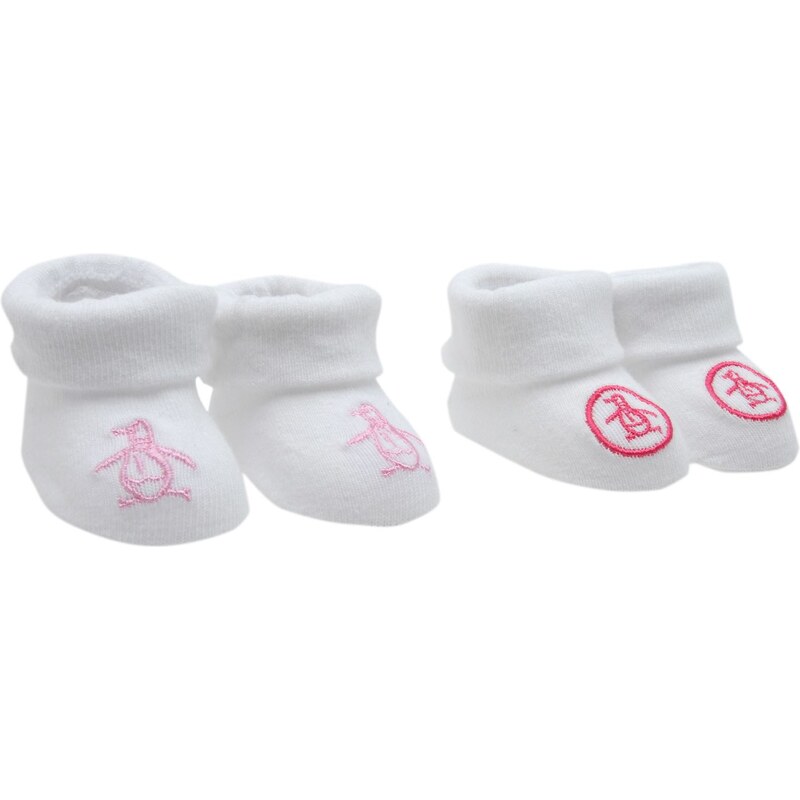 Penguin 127 Two Pack Booties Baby Girls, white