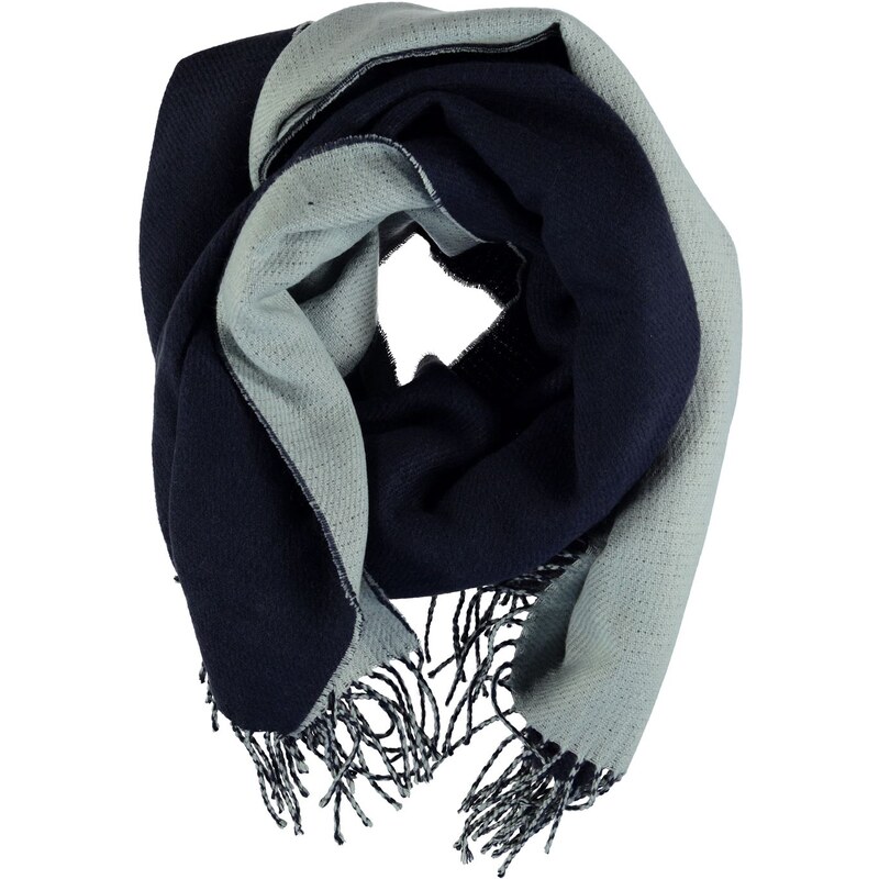 Pieces Double Layer Scarf, navy/greyblue