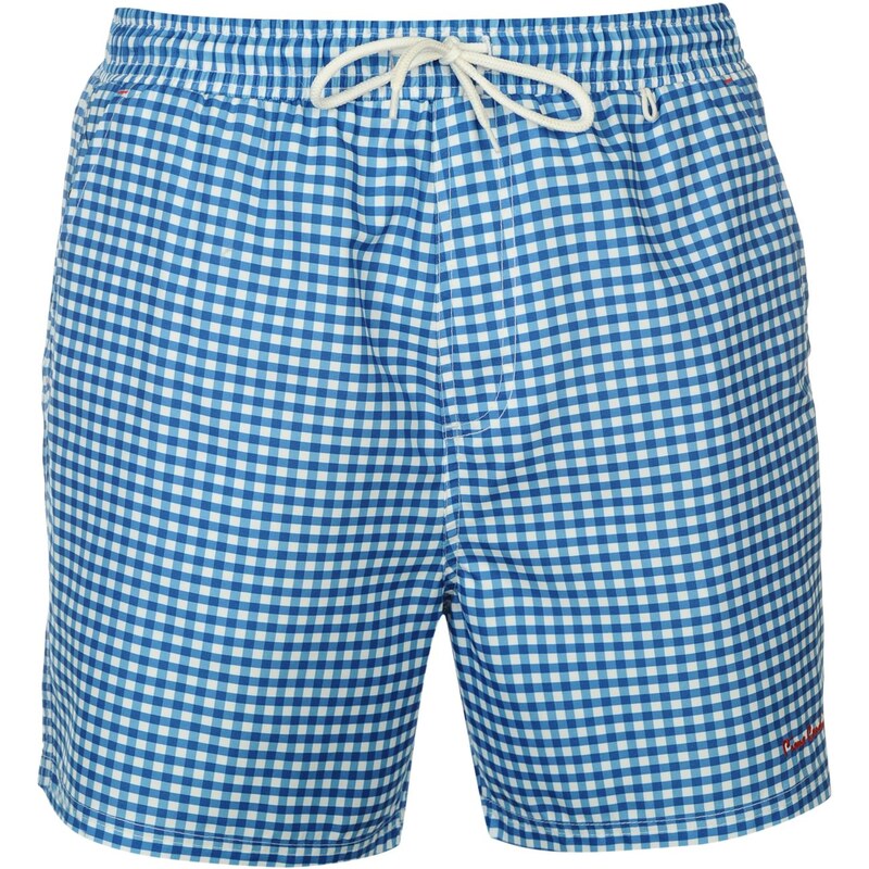 Pierre Cardin Check Shorts Mens, blue/white