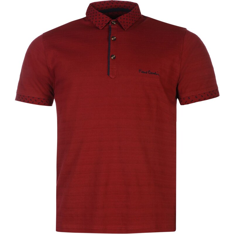 Pierre Cardin Textile Polo Shirt Mens, burgundy