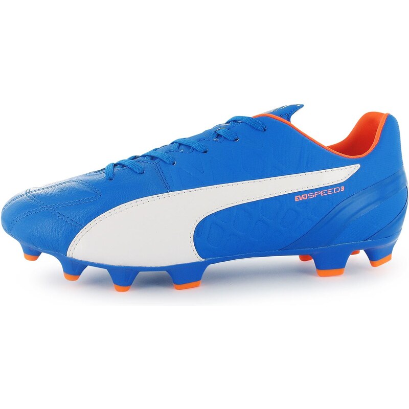 Puma evoSpeed 3 FG Mens Football Boots, blue/orange