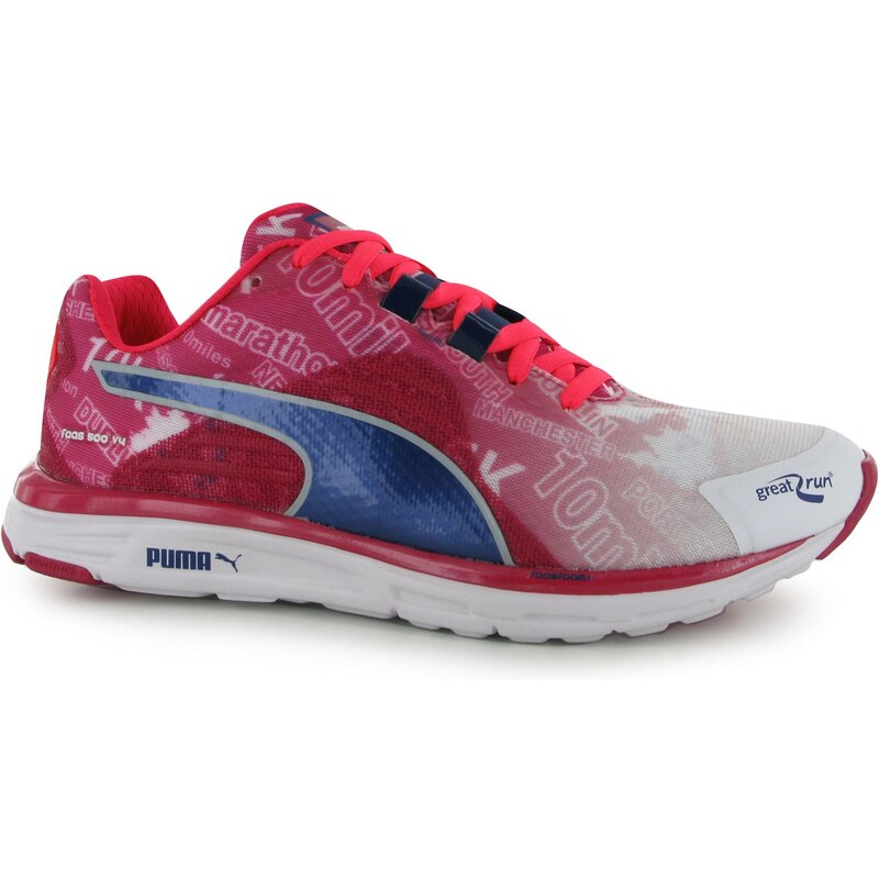Puma Faas 500 V4 Ladies Running Shoes, white/pink/blu