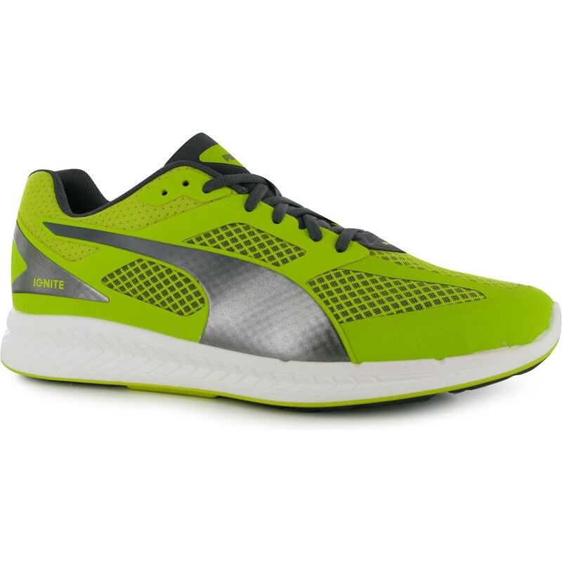 Puma Ignite Mesh Mens Running Shoes, green/grey