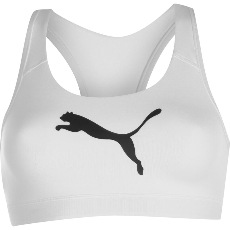 Puma Logo Bra Womens, white/black