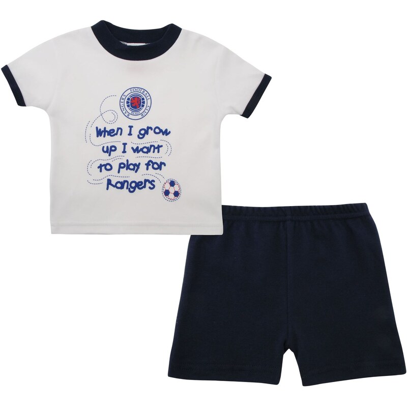 Rangers FC Fun Pyjamas Infant Boys, white/navy