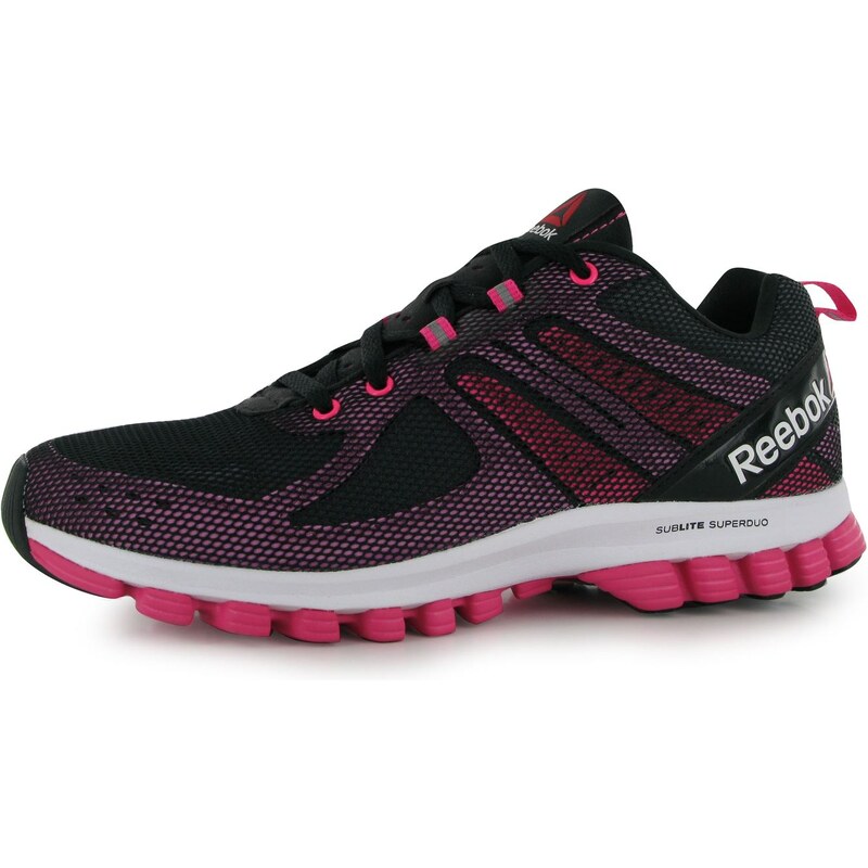 Reebok SubLite SuperDuo 2 Ladies Running Shoes, black/solarpink