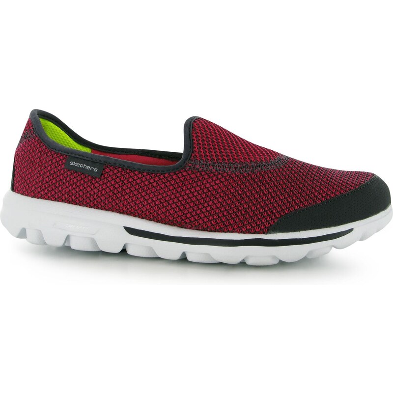 Skechers Go Walk Rival Ladies Shoes, charcoal/pink